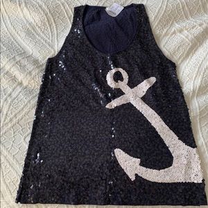 J. crew sequined tank top